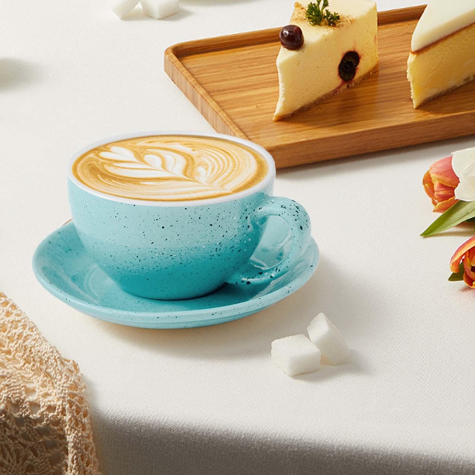 Amazon | Cosiro セラミックコーヒーカップ、ラテアートマグカップと