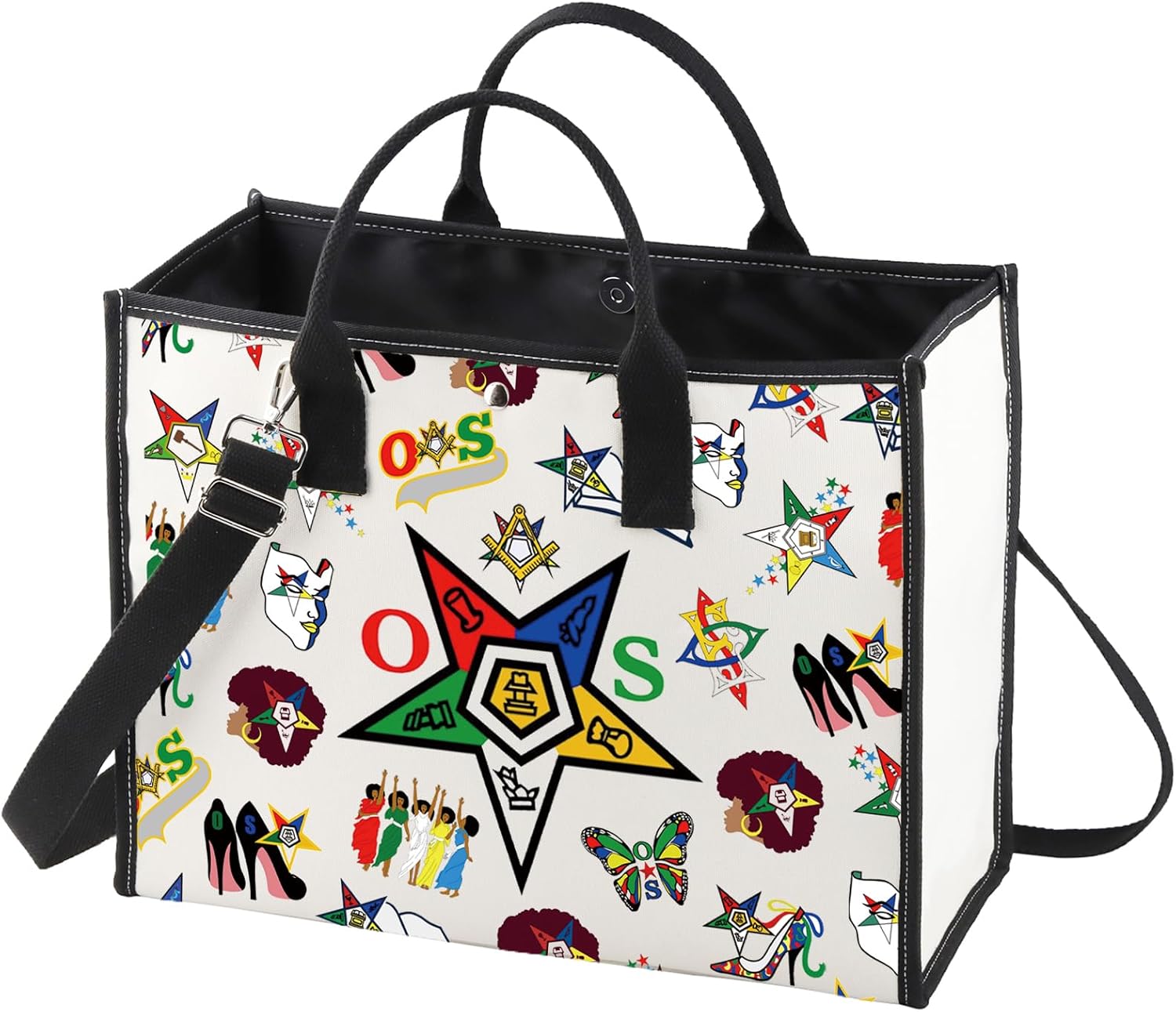 WZMPA Sisterhood Cosmetic Bag Sorority Sister Gift Sisterhood Makeup Zipper Pouch Bag Greek Sorority Gift (Star BG)