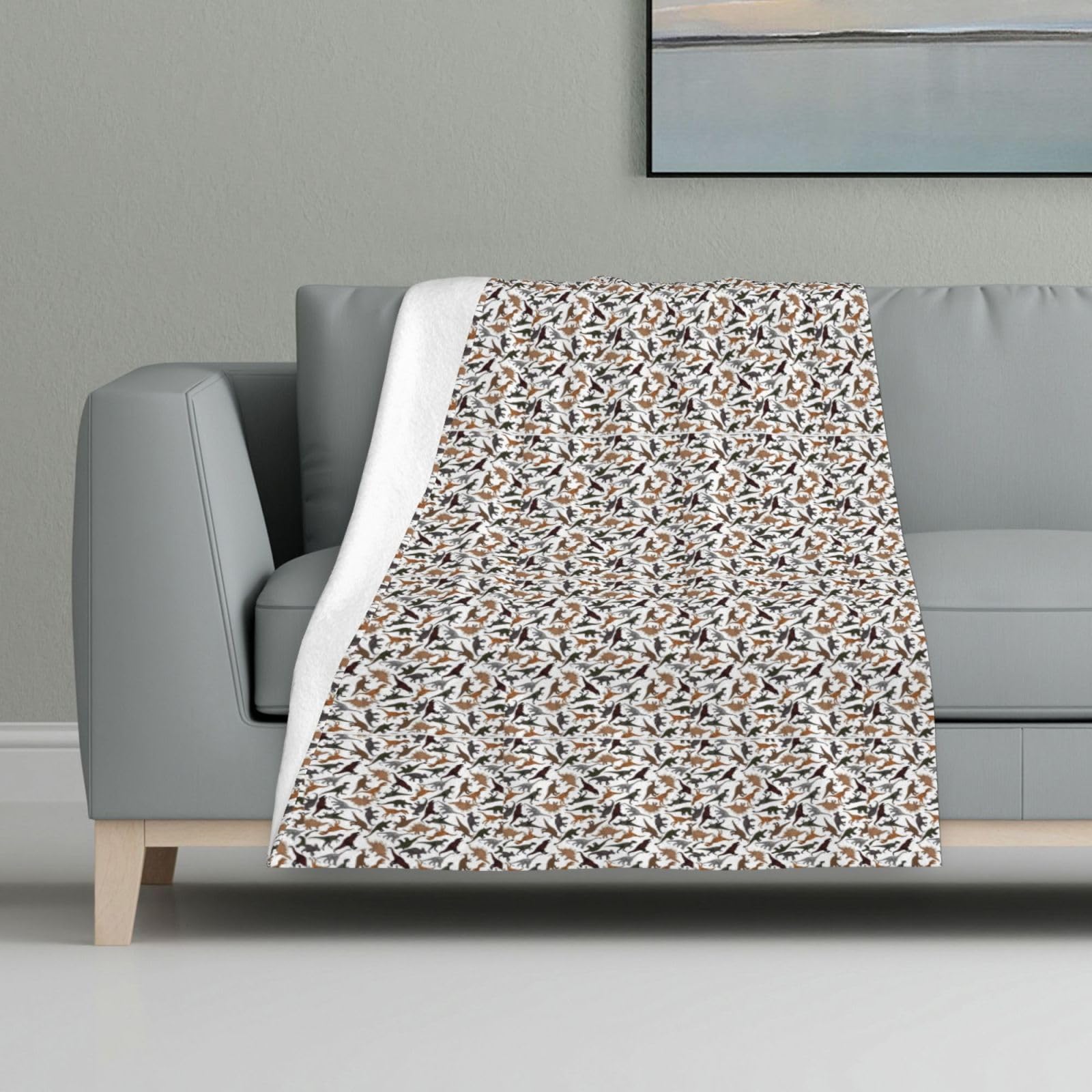 Couverture en flanelle lavable motif pattes pour lit automne hiver