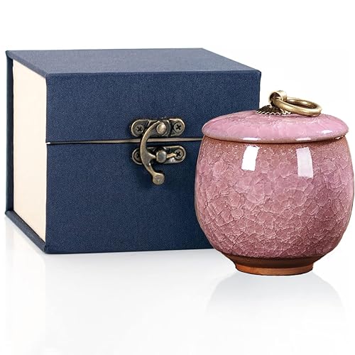 Urna conmemorativa pequeña de cerámica para humanos y mascotas, mini urna de recuerdo funeraria