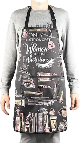 Miniatura 4 de MBMSO Delantal de esteticista con bolsillos, regalos para cosmetólogos, delantal de maquillaje, esteticistas, regalos de apreciación, regalo de