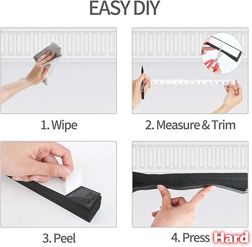 Miniatura 4 de NonwovenEco Persianas gruesas 2.0 para cortinas de ventana, tela no tejida plisada opaca para aislamiento de la casa, sin herramientas, sin taladro,