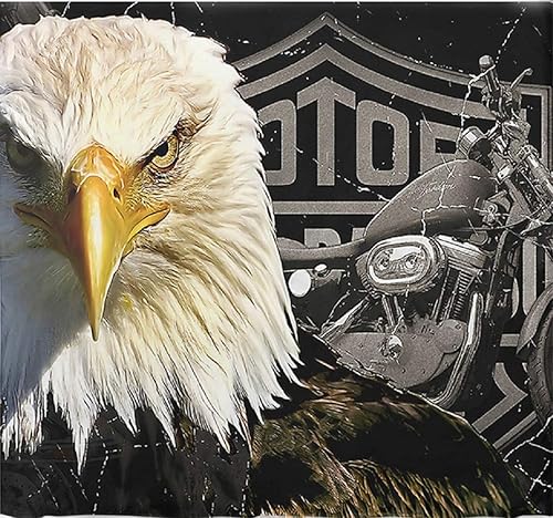 Miniatura 4 de LanS - Juego de funda de edredón y funda de almohada para cama de matrimonio, diseño de águila calva