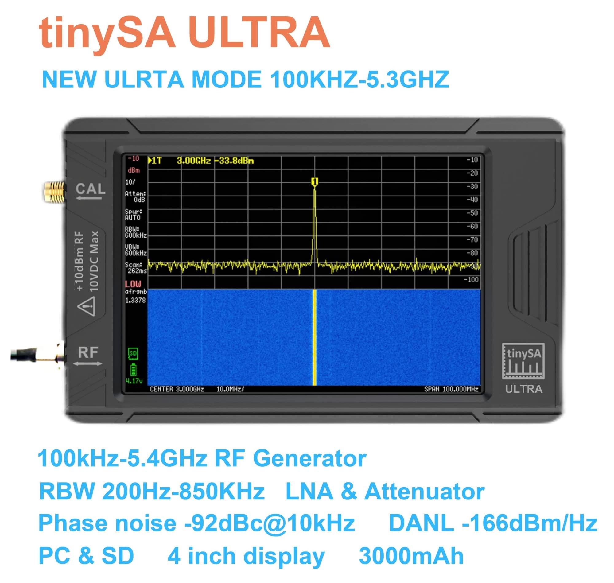 tinySA ULTRA スペクトラムアナライザ 本体 Amazon.co.jp: スペクトラムアナライザ TinySA ULTRA 4
