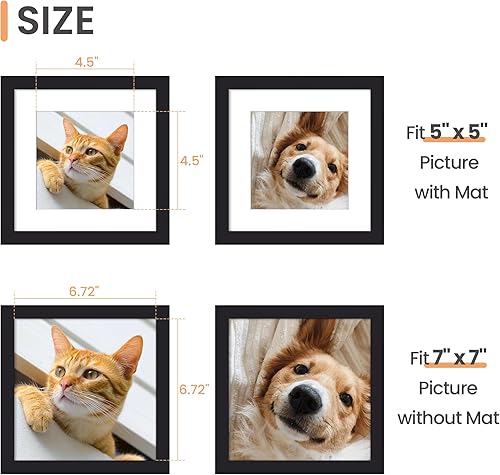 Vista 383 de upsimples - Portarretratos de 8.5 x 11 pulgadas, para fotos de 6 x 8 pulgadas con paspartú o de 8.5 x 11 pulgadas sin paspartú, marcos de fotos