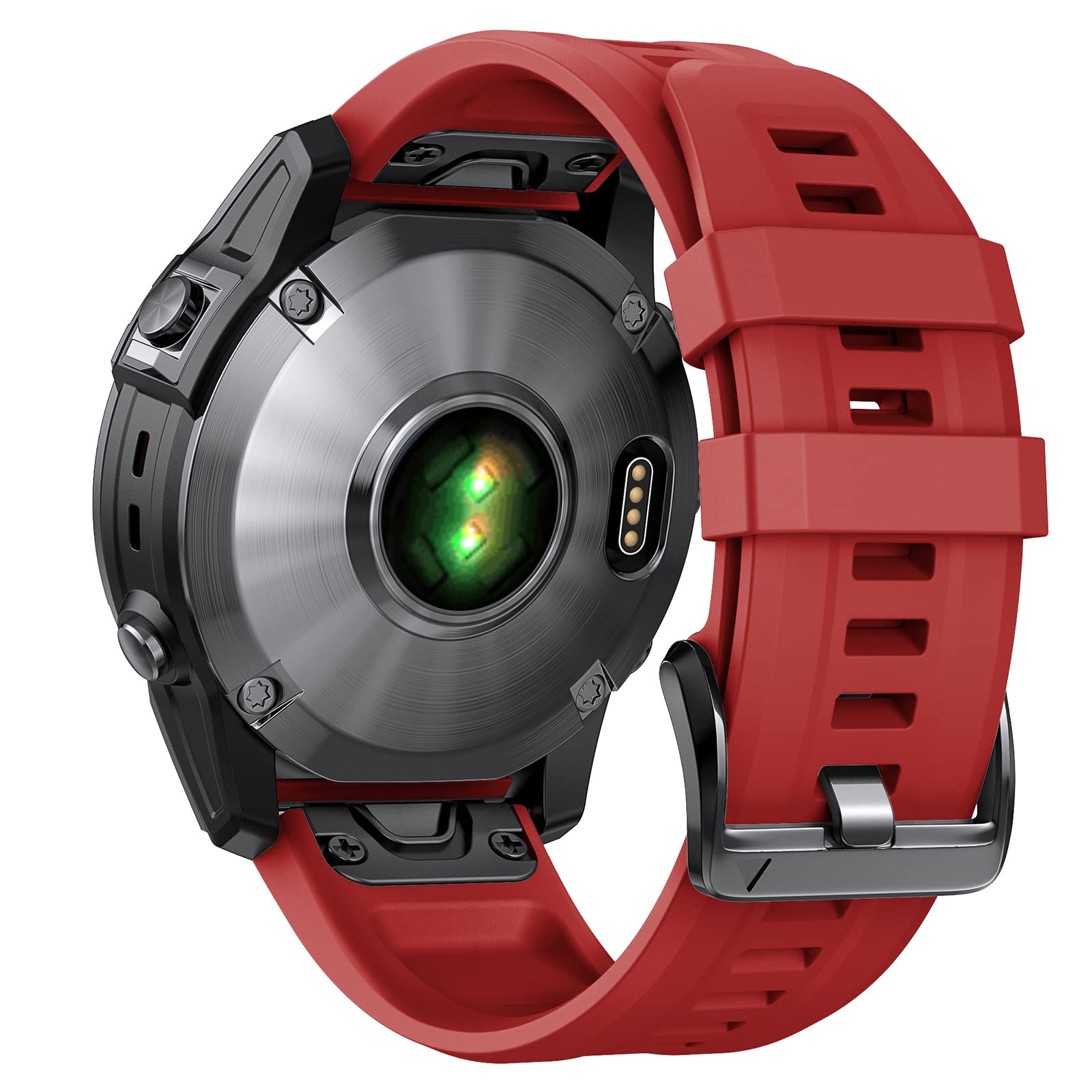 NotoCity for Garmin Fenix 7S/Fenix 5S/Fenix 6S/Fenix 8 43mm Strap,Silicone Sport Band 20mm Easy Fit for Garmin Fenix 7S Pro/Fenix 5S Plus/Fenix 6S Pro/Fenix 7S/Fenix 7S Solar,Red