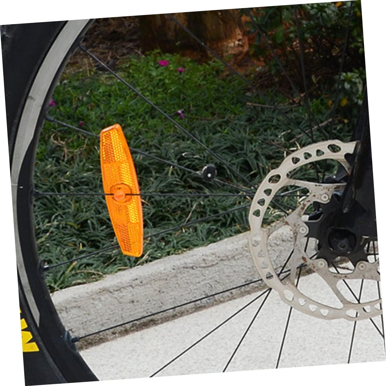 10pcs Reflective Wheel Reflectors for Bicycles Replaceable Warning Bike Reflectors Compact Plastic Reflective Signs for Night Cycling Safety