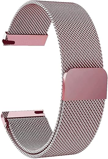 AmazonBasics Stainless Steel Magnetic Strap for i-Watch Series 7/6/5/4/3/2/1 SE, 4.5cm, 4.4cm, 4.2cm, Rose Gold
