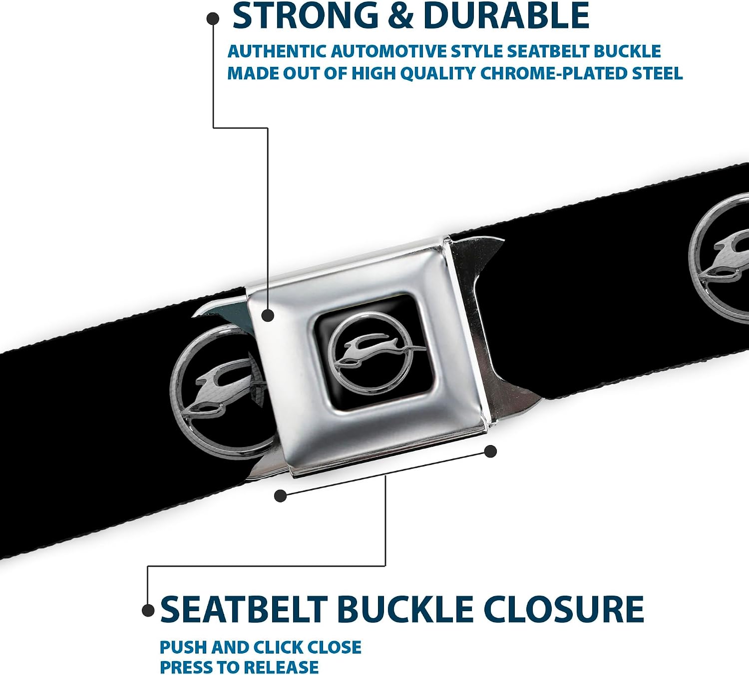 Buckle-Down Men's Seatbelt Belt Impala Wch050