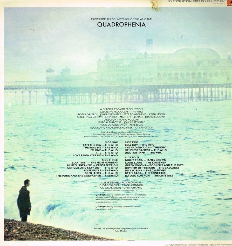 英LP The Who Quadrophenia UKオリジナル盤 Stereo The Who Quadrophenia UK(英)盤 LP Stereo The Who