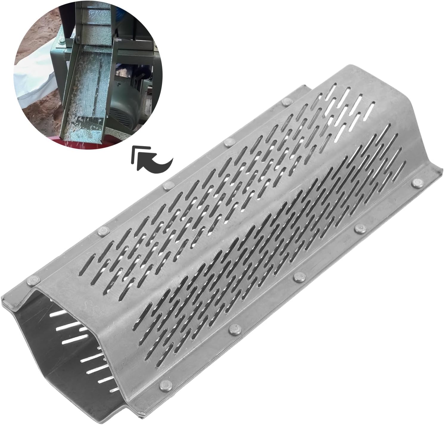 GLEAVI Rice Milling Machine Strainer Stainless Steel Mesh Grain Sheller Sieve Rice Corn Cereals Grinder Machine Sifter For Commercial Peeler Tool