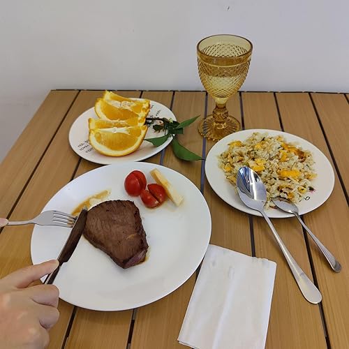 Miniatura 3 de Juego de cubiertos para 4 cubiertos de acero inoxidable de alta calidad, 16 piezas, juego de cubiertos de plata, incluye cuchillo, tenedor, cuchara