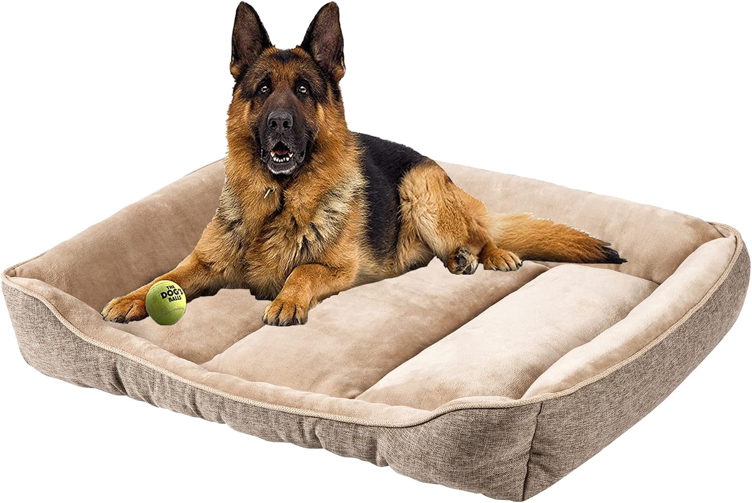 Perodo Square Dog Bed 30x24 Inches Brown Sleeping Bed pet Bed pet Supplies Ultra Soft Anti-Slip and Durable Bed, Cushing for Medium Dogs