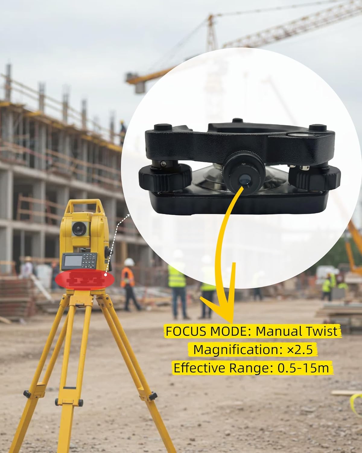 Black Tribrach Adapter with Optical Plummet Compatible with Topcon Surveying Tribrach for Tripod Mounting, GPS GNSS Prism Pole Adapter for Surveying Equipment Total Stations