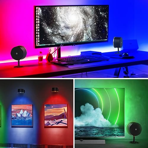 Miniatura 4 de Calaytaly Luces LED de pared, luz de lectura montada en la pared, luces de pared recargables, luces inalámbricas, apliques de pared LED con control