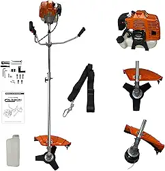 Roçadeira 52cc 2,5HP Aparador de Grama Lateral a Gasolina 2T com Tubo Bipartido Profissional Carbon Fak