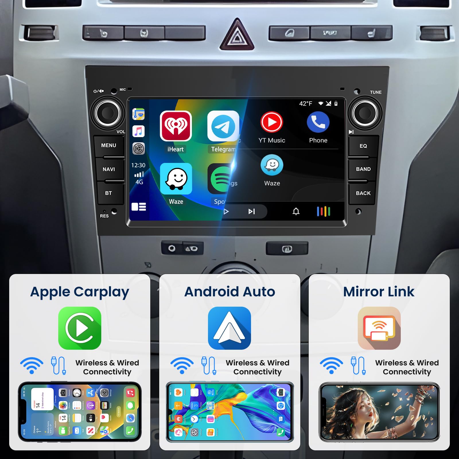 Autoradio 4G + 64G Android 15 per Opel Astra Corsa Vauxhall