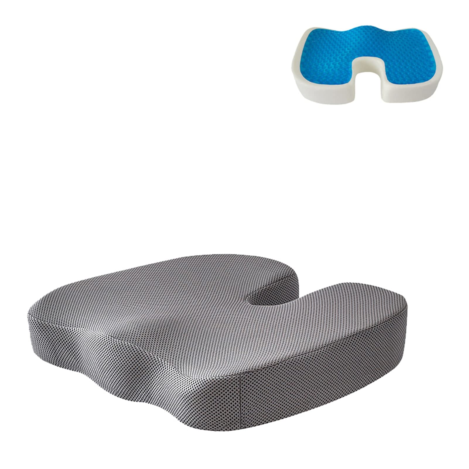 Coussin de bureau gris tabouret antidérapant gel mousse de sécurité