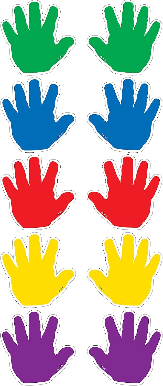 Teacher Created Resources Handprints Mini Accents (5137) Multi Color
