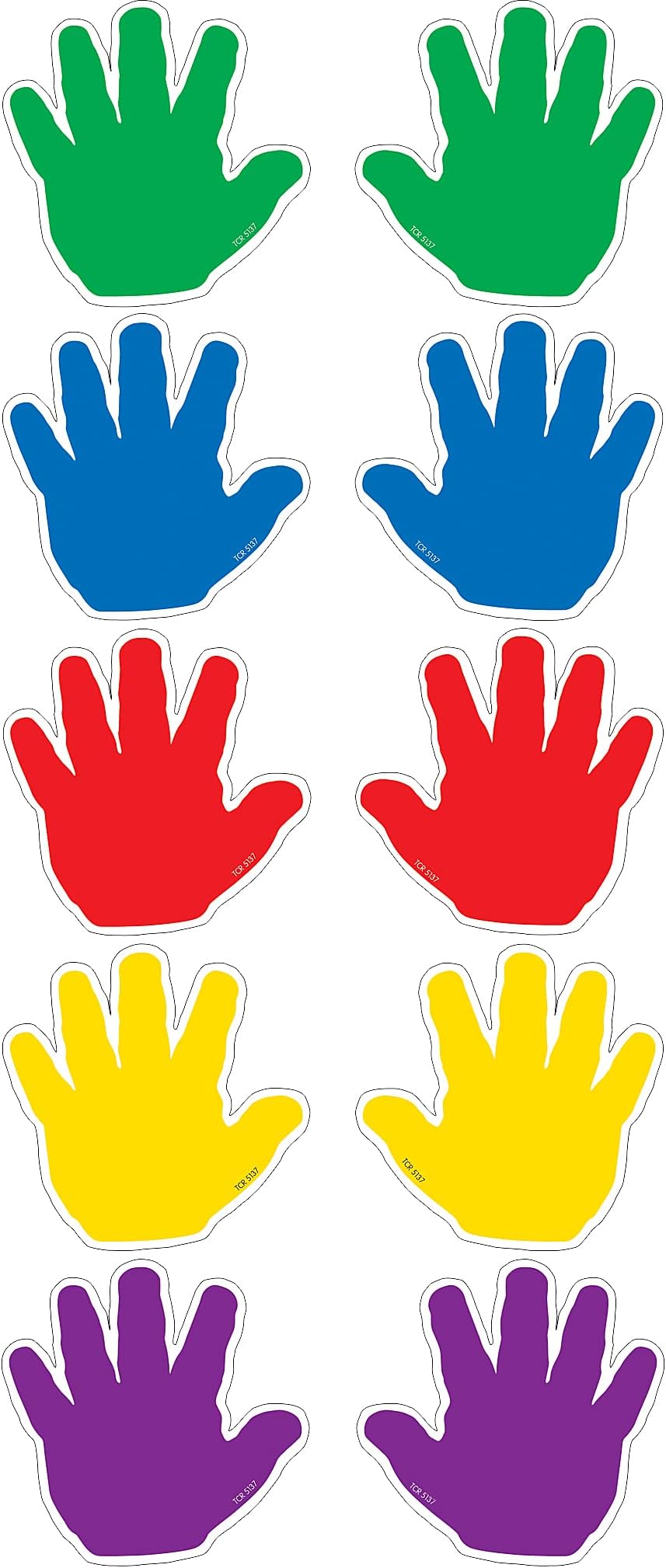 Teacher Created Resources Handprints Mini Accents (5137) Multi Color