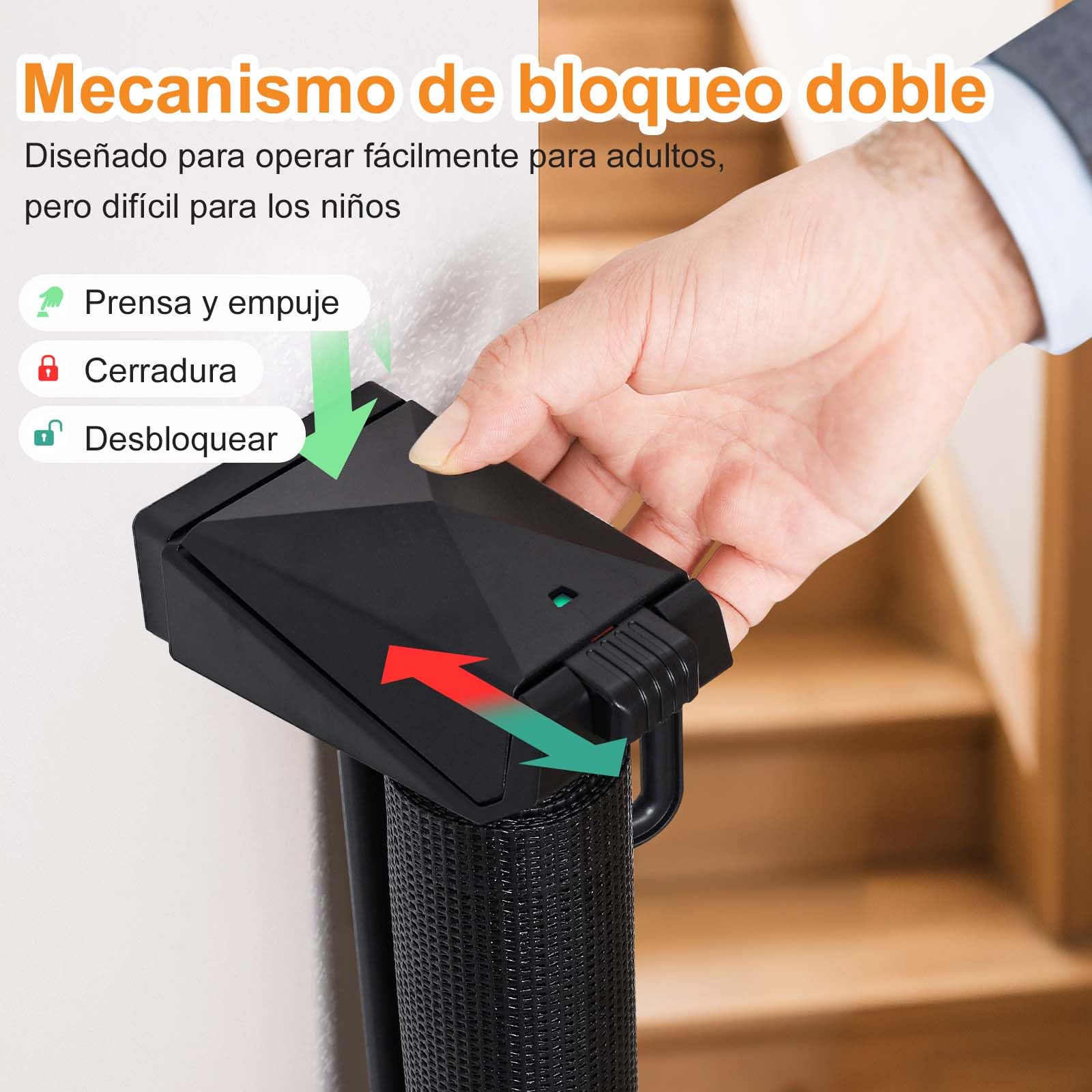 Barandilla de Seguridad retráctil, barandilla de Seguridad Barandilla de Seguridad para niños, Gatos y Perros, 0-150cm Apta para Interiores y Exteriores Barrera Seguridad niños