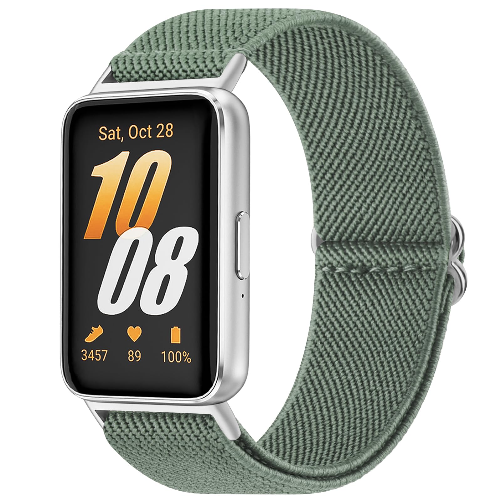 Tobfit Nylon Strap for Samsung Galaxy Fit 3 (Watch Not Included), Flexible Premium Elastomer Nylon Adjustable Watch Band for Galaxy Fit3 2024 SM-R390 Men & Women-image-22