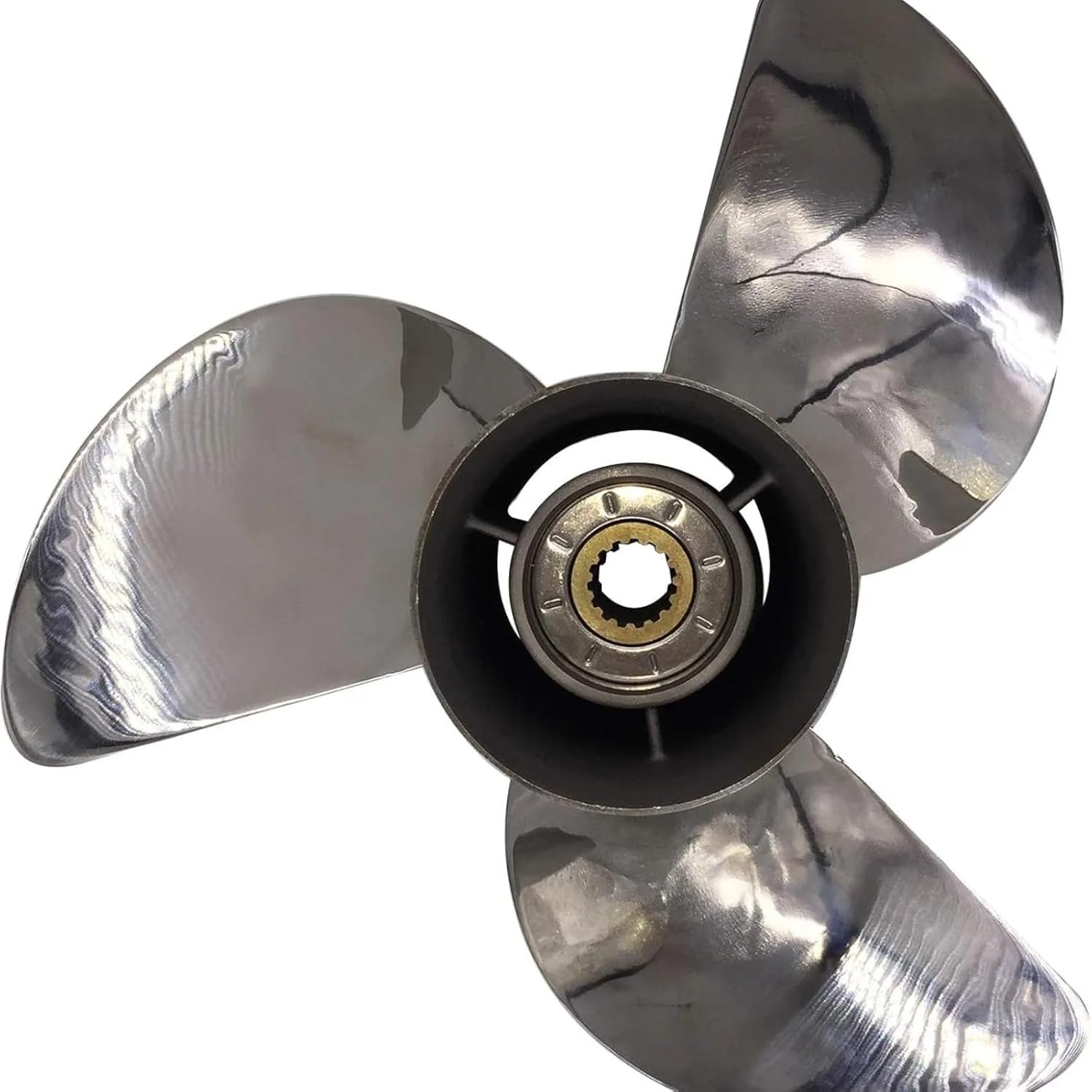 FfbWinibo Stainless Steel Outboard Propeller Compatible with 60-140 15 Spline Tooth Boat Motor Prop