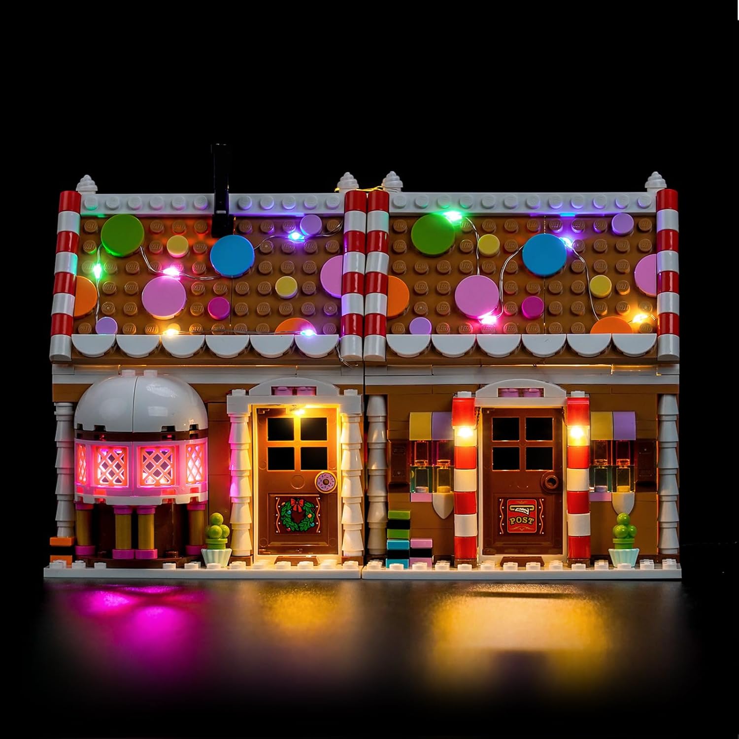 Upgraded Led Light Kit Compatible with Lego Festive Gingerbread House Building Set, RC Version Compatible with Lego 40809 (Model Not Included)