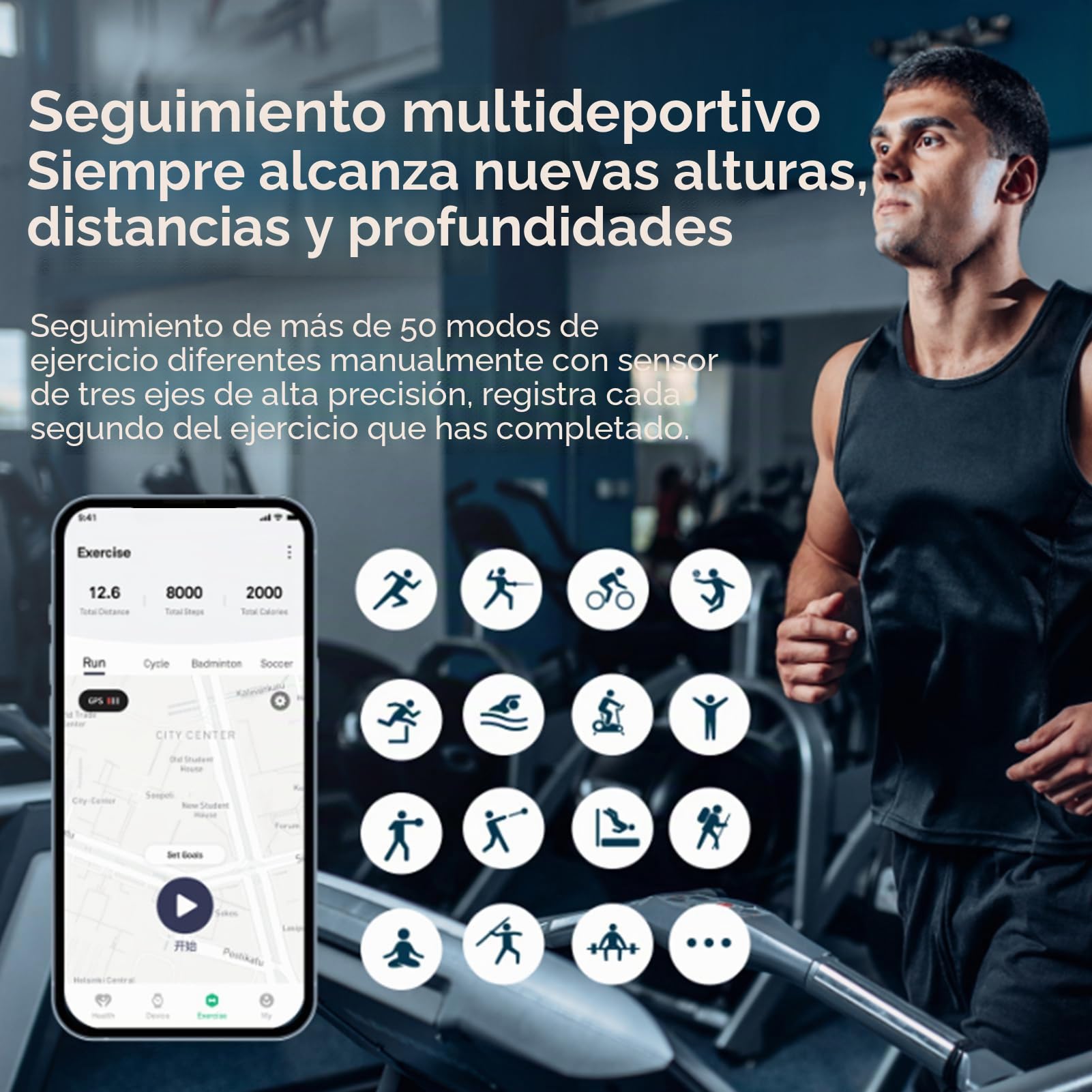 SENECESLI Smart Health Wutband, Actividad Portátil y Rastreador de Ejercicios con Base de Carga Magnética para Modo Multi Sport
