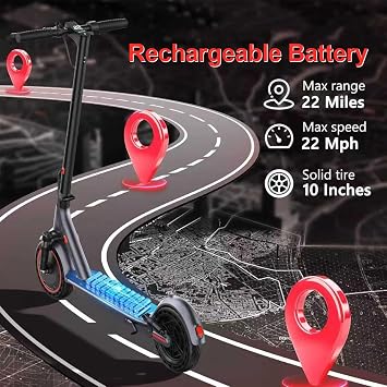 Maxshot Electric Scooter, 8.5 /10 /14 Tire, 16/19/22 Mph Top Speed, 12/16/21/27/28/49/50 Miles Long Range, Folding Escooter for Adults and Kids with Seat Bag, Dual Braking, Dual Suspension, App