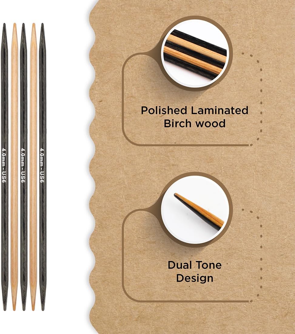Knitter’s Pride Day & Nite Double-Point Needle 8”(20cm) - US 6(4mm)