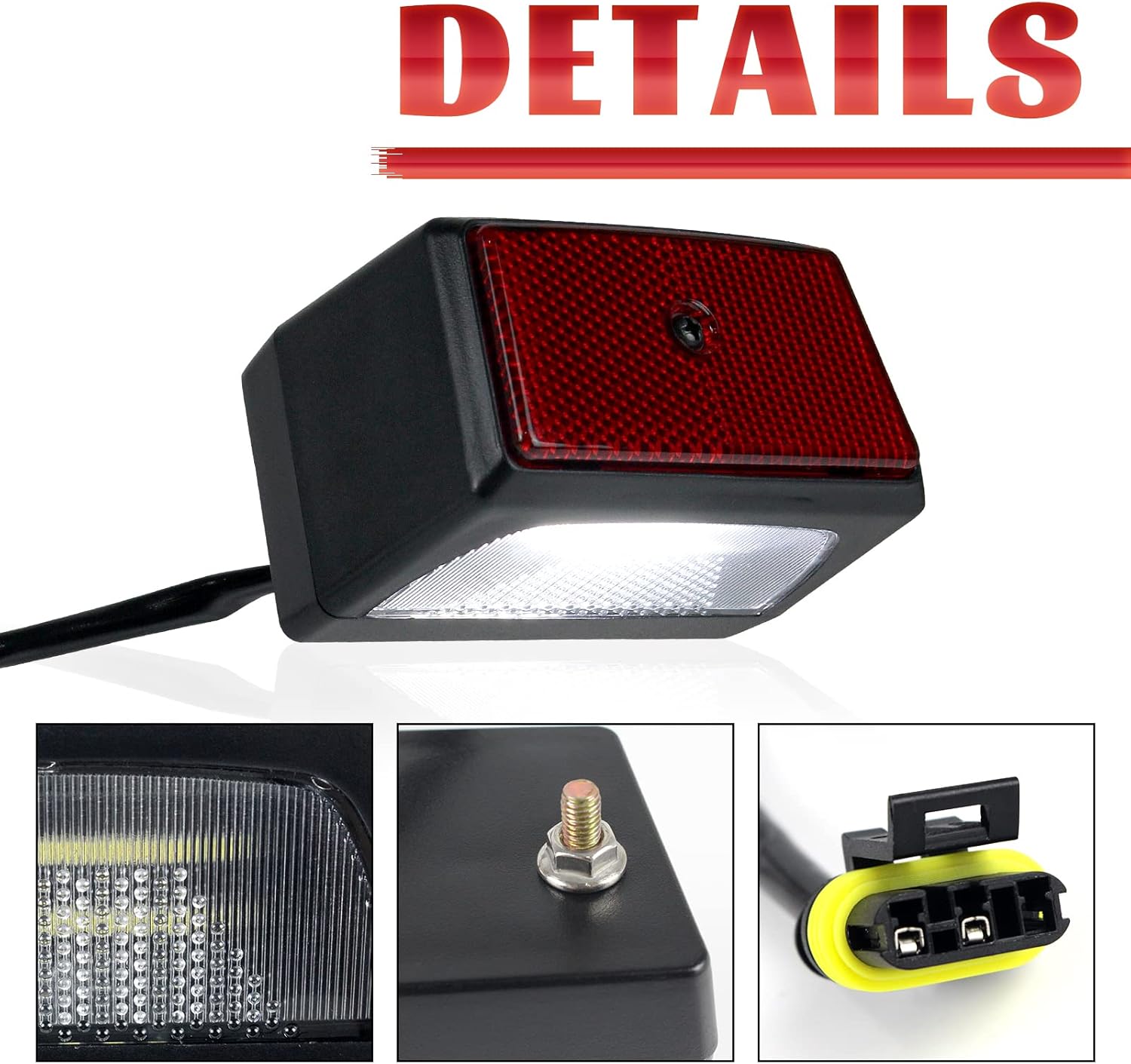 LED License Plate Light Compatible with Can-Am Spyder Accessories, Rear Fender Light Compatible with Spyder F3 (1PCS, Replace #710003348)