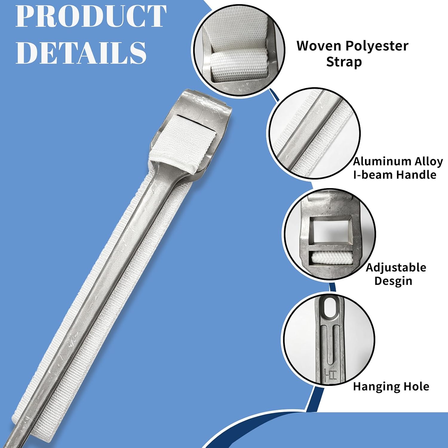 Adjustable Strap Wrenches Set, Strap Wrench Handle, Adjustable Nylon Strap Pipe Wrenches, Fit for Oil Filter Strap Opener Wrench