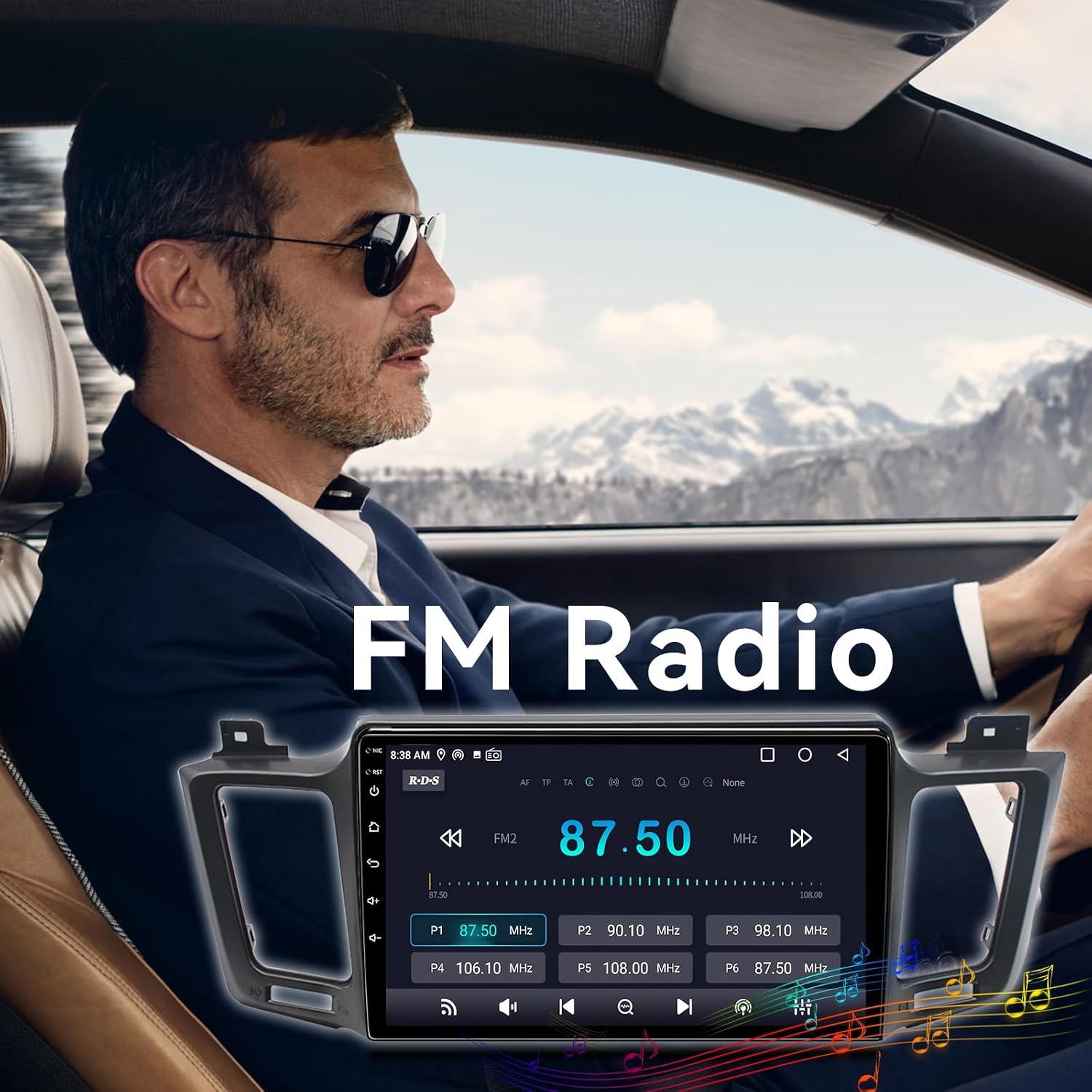 Android 13 Radio Compatible with Toyota RAV4 2013 2014 2015 2016 2017 2018, 10 Touch Screen Car Stereo Head Unit Wireless Carplay/Android Auto Mirror Link Backup Camera