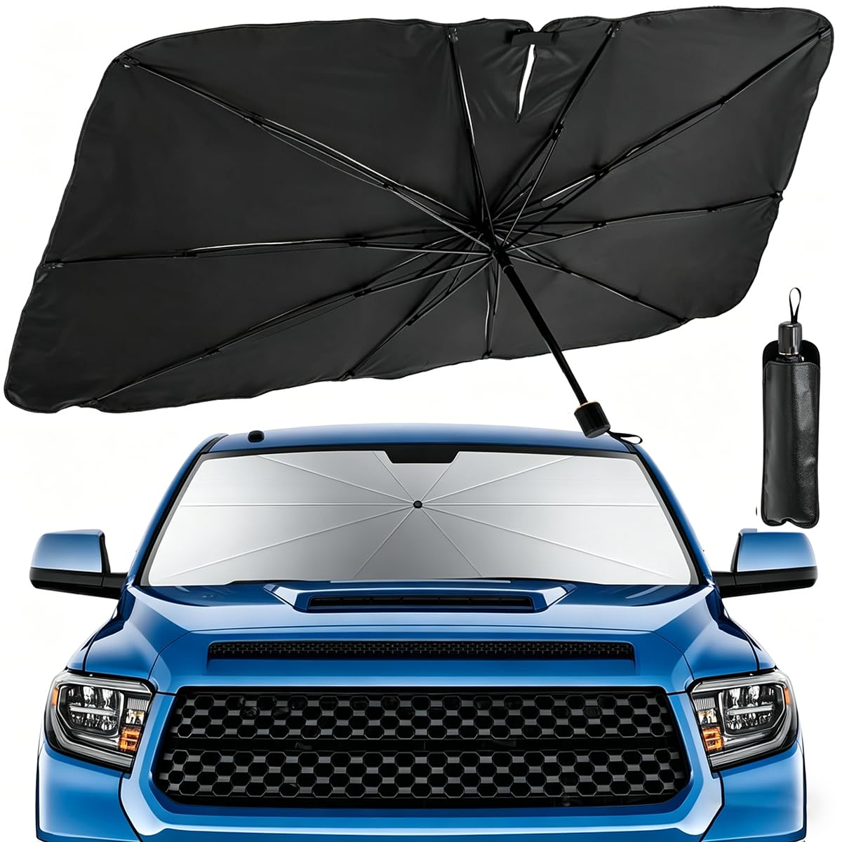 YUANQI Windshield Sunshade Umbrella Brella Shade,Blocks UV Rays & Keeps Car Cool,Large Windshield Sunshade Umbrella for MG TF 135 TF 120 TF 115 TF 160