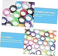 Vista 9 de Yardwe 300 piezas anillos para periquitos australianos 0.157 in juguete de pájaro apilamiento de juguete de plástico etiquetas masticar juguetes