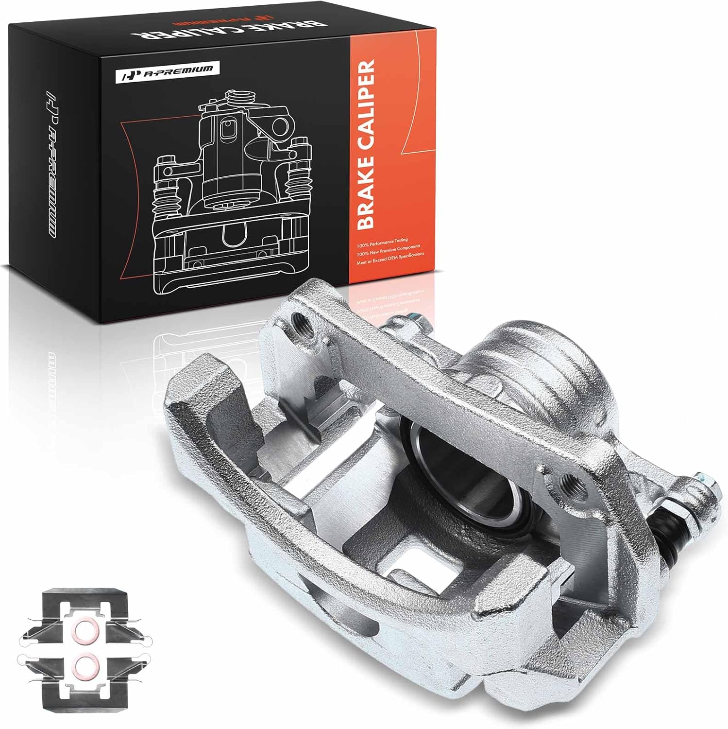 A-Premium Disc Brake Caliper Assembly with Bracket Compatible with Select Mazda Models - 2 2011 2012 2013 2014, L4 1.5L - Front Left Driver Side