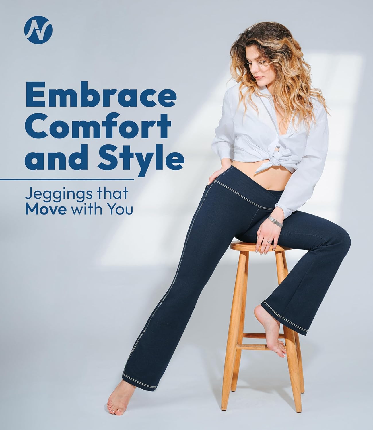 Nirlon Crossover Bootcut Jeggings for Women - Flare Leggings for Women Tummy Control Regular and Plus Size Jeggings - Image 3