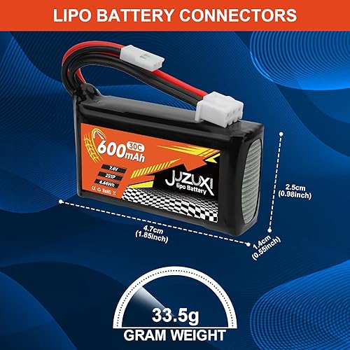 Miniatura 4 de 2 baterías Lipo (7.4 V, 600 mAh 2S)