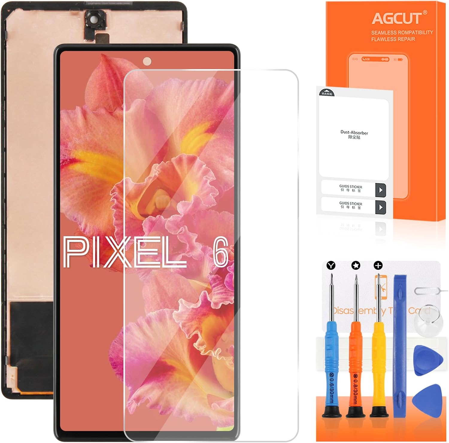 Original for Google Pixel 6 Screen Replacement for Pixel 6 LCD Display GB7N6 G9S9B16 Screen Digitizer Touch Assembly Repair Part （OEM with Fingerprint Sensor