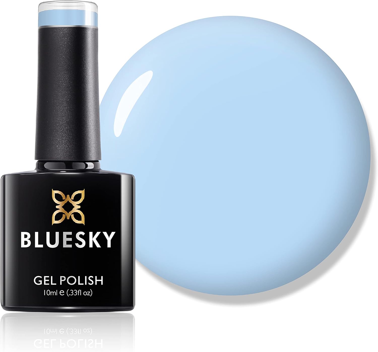 Bluesky Gel Nail Polish, Blueberry Dream Pn03, Azure, Blue, Pale, Pastel Neon, Long Lasting, Chip Resistant, 10 ml (Requires Drying Under UV LED Lamp)