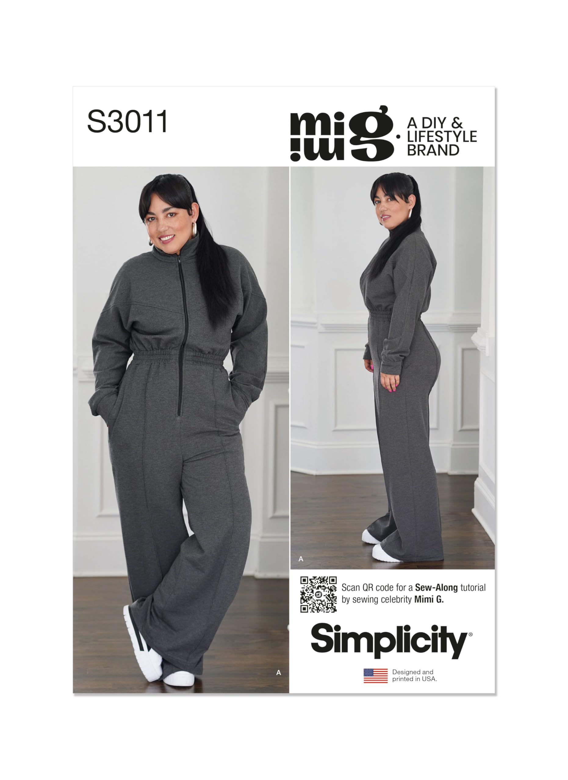Combinaison de couture Simplicity SS3011BB style décontracté chic pour femme