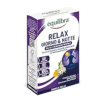 Equilibra Integratori Alimentari, Relax Giorno E Notte, Integratore A Base Di Estratti Vegetali Per Contribuire Al Rilassamento, Con Passiflora, Camomilla E Valeriana, 50 Compresse