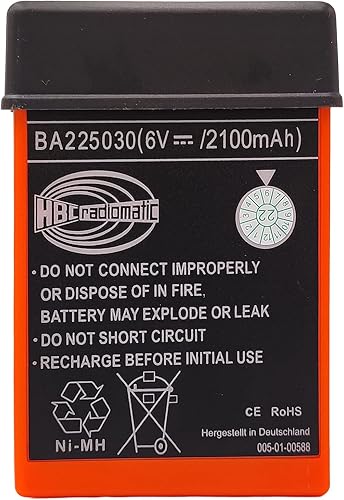 Miniatura 3 de 4 piezas 6V 2100mAh BA225030 Ni-Mh batería recargable HBC batería radiomática BA225030 para HBC grúa control remoto bomba camión batería