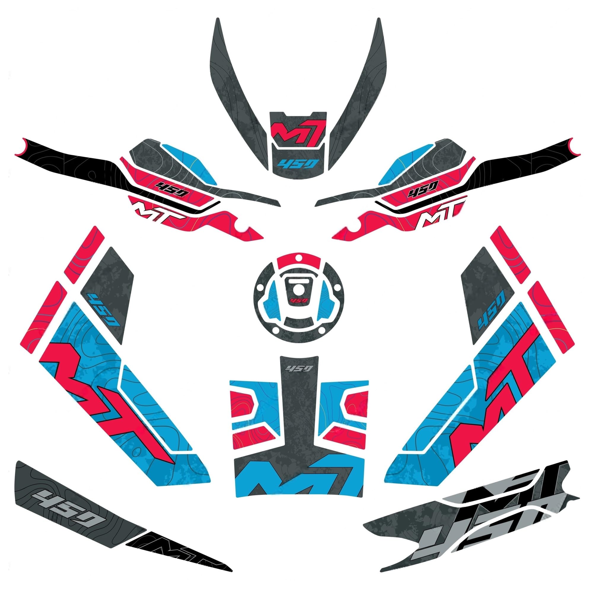 Motorcycle Fuel Tank Stickers for 450MT CF 450 MT 450mt Motorcycle Side Decal Grip Protector Anti Slip Tank Traction Pad Anti-Scratch