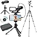 movo ivlogger vlogging kit for iphone with fullsize tripod - lightning compatible vlog kit- accessories: tripods, phone mount, led light and shotgun mic for youtube starter kit or iphone vlogging kit