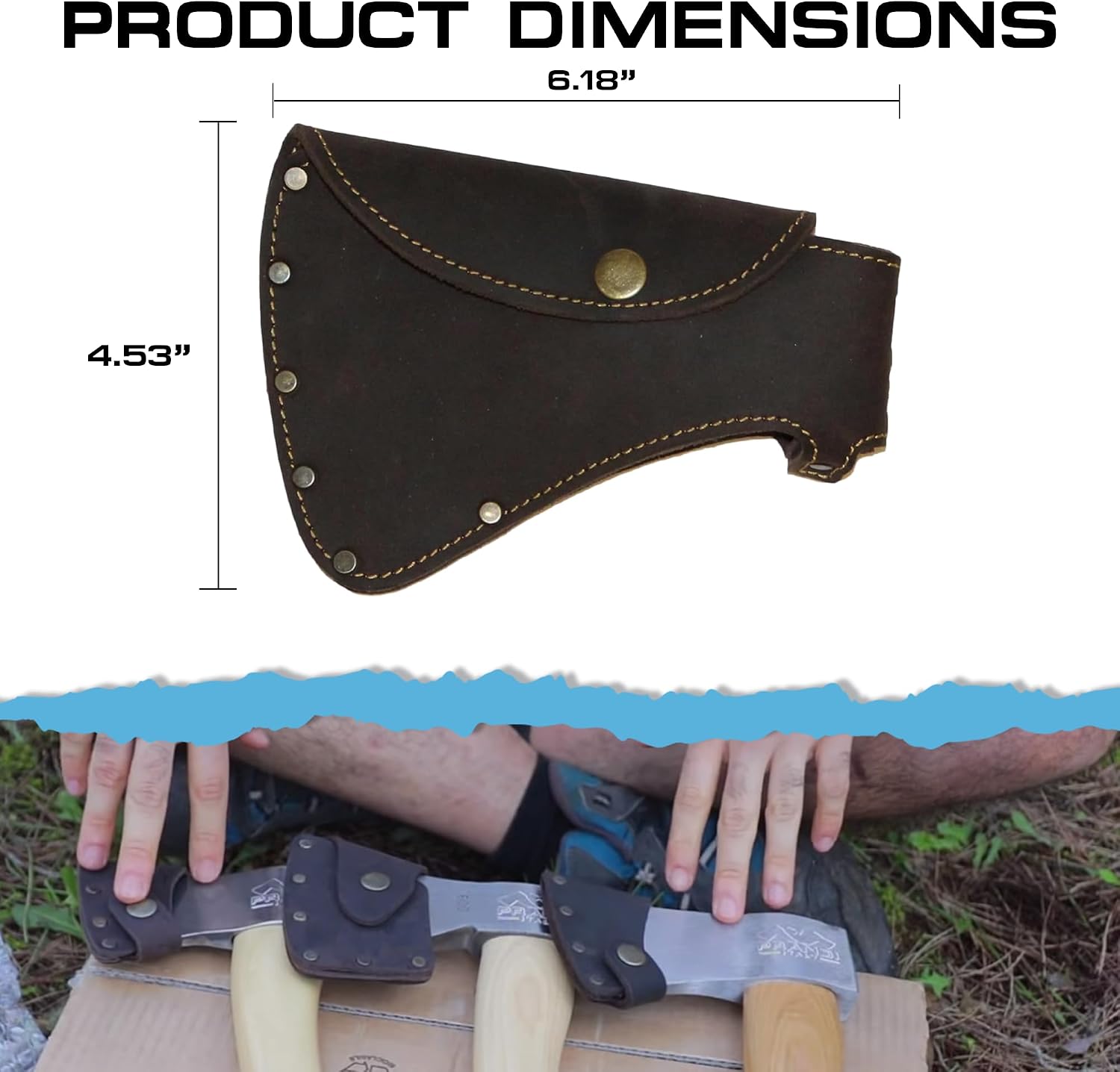 Leather Pocket Suitable only for These PRANDI hatchets: SEGURIN 0.88 lb, Camping 1.10 lb, Yankee 1.30 lb, Piemonte Style 0.65 lb