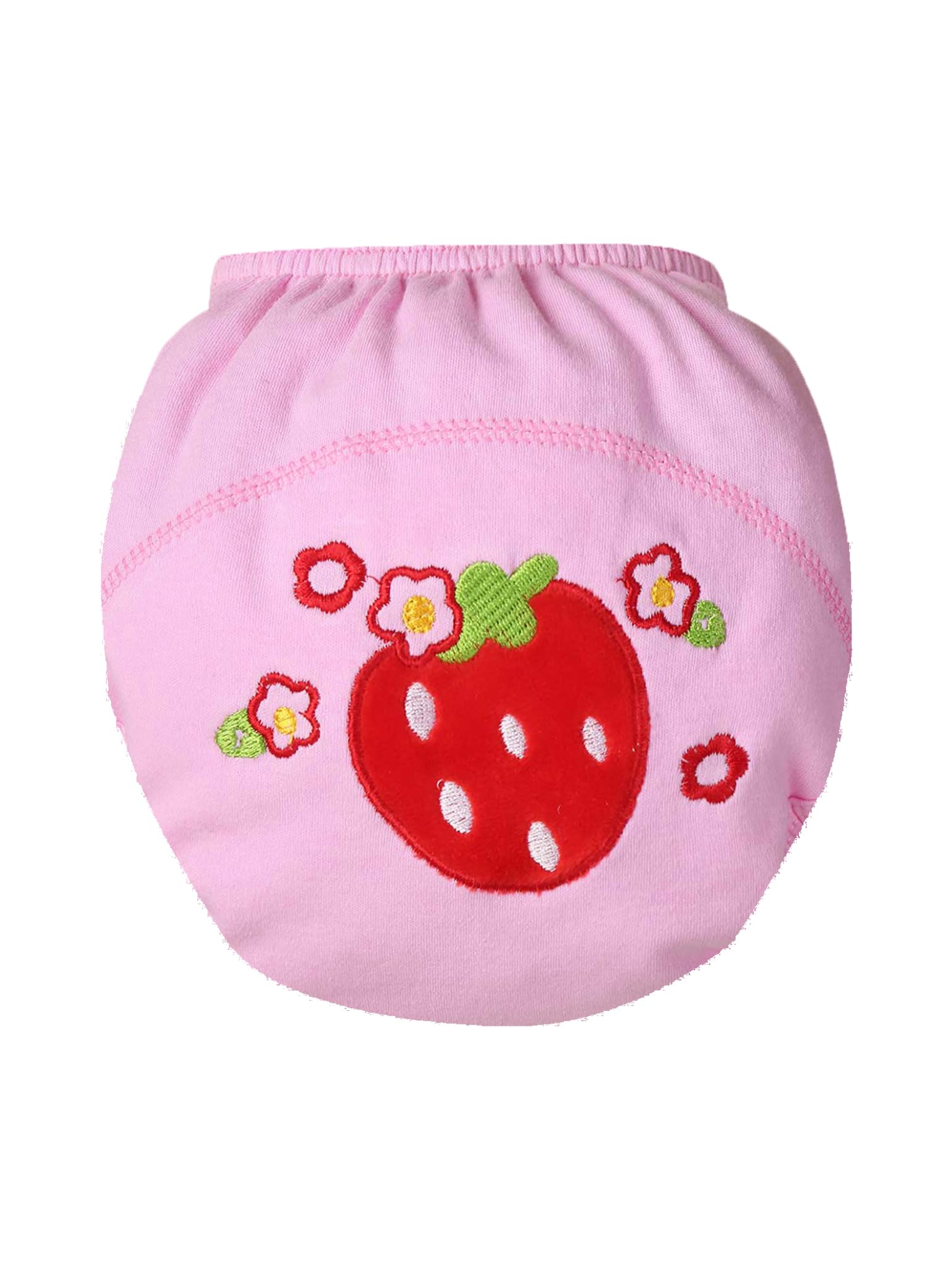 Yartina Baby Girls Boys Absorbent Potty Training Underwear Reusable Cute Embroidery Bloomers Panties for Infant Toddler