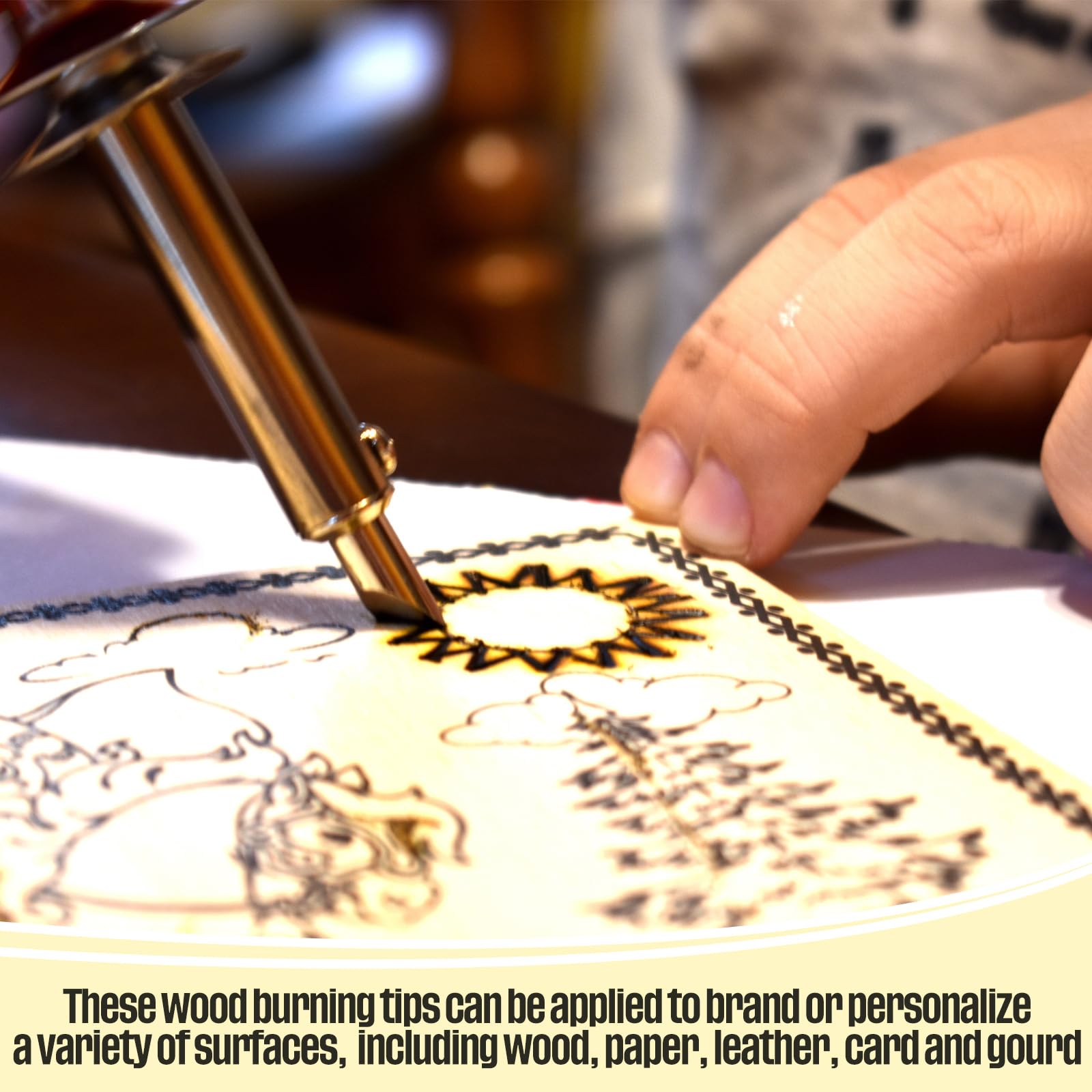 Amazon.com: 105 Pieces Wood Burning Tip Pyrography Wood Burning