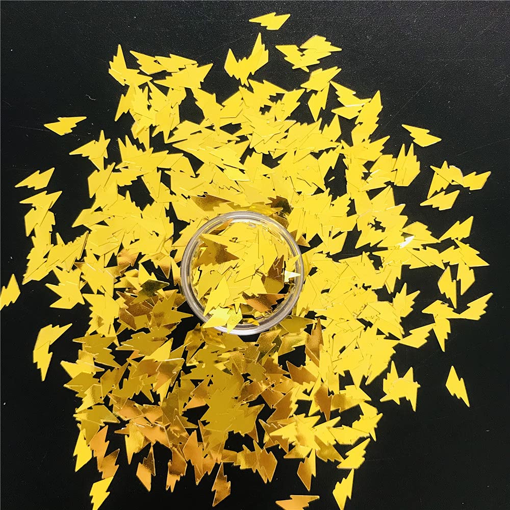 Lightning Shape Glitter 10g Pack - Festival Rave Makeup Face Body Nail Art Decoration